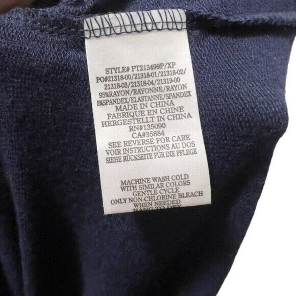 PELOTON Navy Blue Long Sleeved Stretch Pullover  Sweatshirt Crew Neck Very XL - Picture 7 of 11